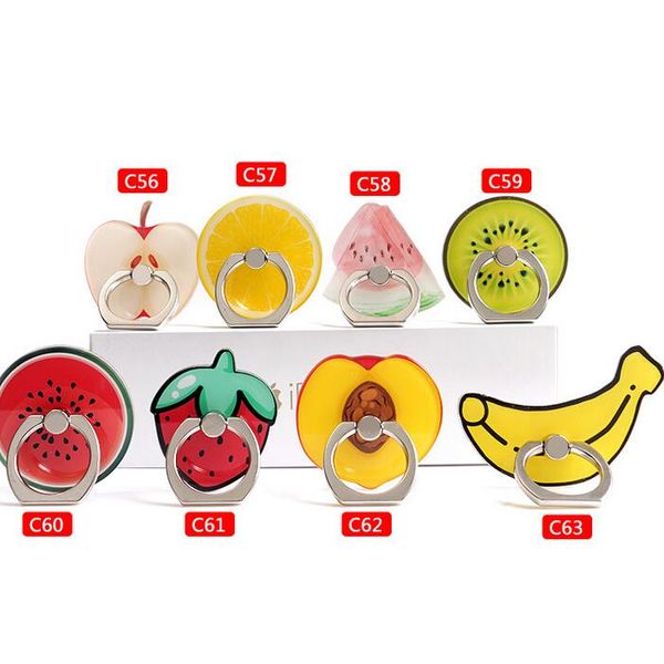 

ring phone holder cute fruits doughnuts acrylic cellphone stands for iphone samsung tablet 360 degree finger holders