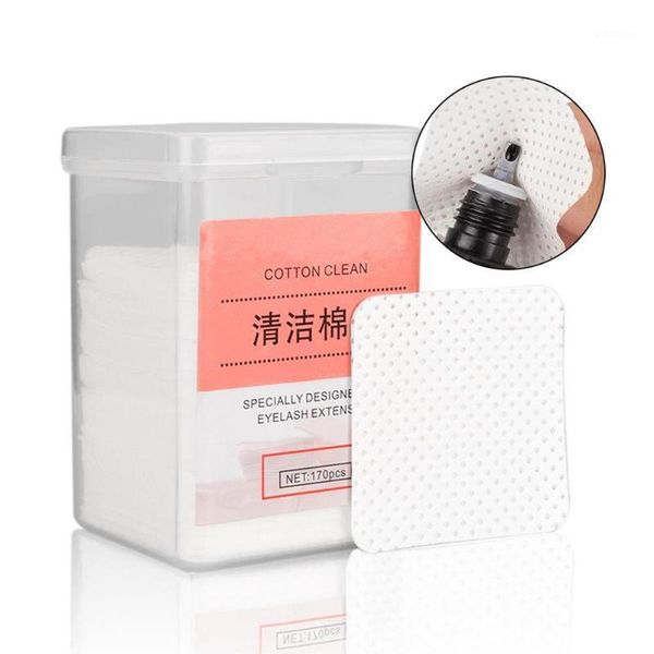 

170pcs grafting eyelashes cleaning cotton pad glue gel polish remover with box makeup removing supplies1