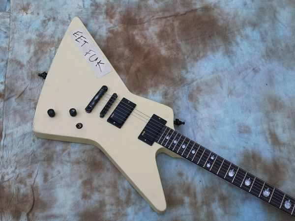 

aged custom electric guitar, eet fuk james hetfield devil,active pickups