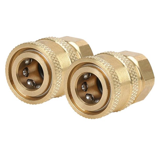 

watering equipments 2pcs 5000 psi water pipe adapter leakproof quick connect brass fittings m14 to 1/4 inch cleaning machine pressure washer