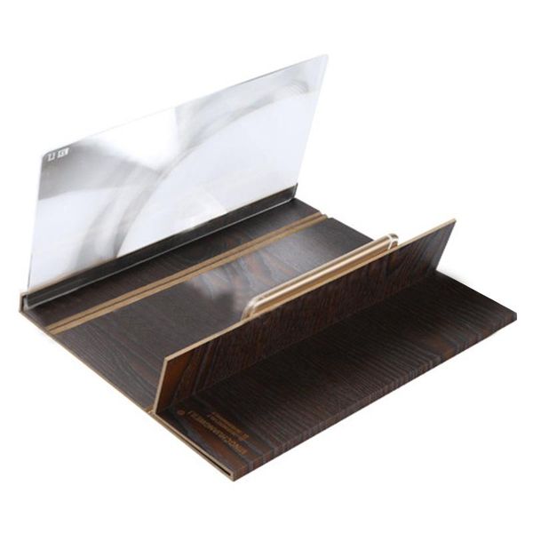 

12" mobile phone screen magnifier 3d hd video smartphone stand bracket cell mounts & holders