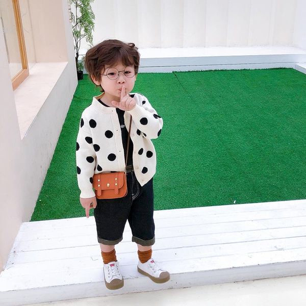 

dots spring autumn boys sweater jacket coat kidsÂ knitting overcoat outwear teenager children clothes pullover, Blue