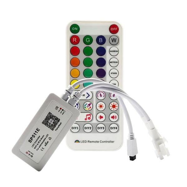

controllers led controller rgb dmx sp511e dual output music smart alexa voice wifi app control for ws2812b sk6812 ws2811 addressable strip