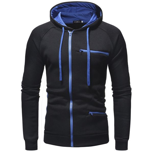 

2020 man hoodies sweatshirts zipper hoodie men sweatshirt autumn winter clothing mens coats long sleeve sweatshirts sudaderas, Black