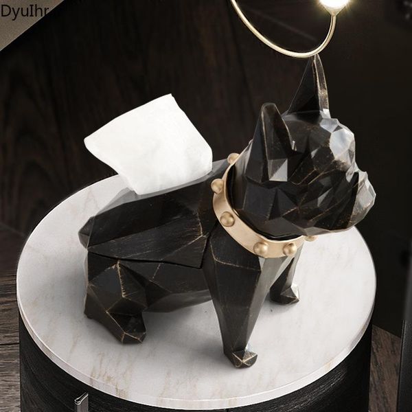 

tissue boxes & napkins dyuihr modern minimalist creative abstract dog box resin crafts living room deskwaterproof home decoration