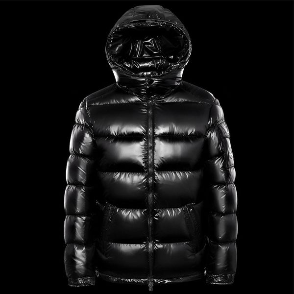 

bright face jacket men's short winter fashion brand youth handsome white duck down hooded warm couple coat, Black