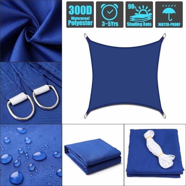 

tents and shelters royal blue 300d polyester oxford fabric square rectangle shade sail pergola cover canopy