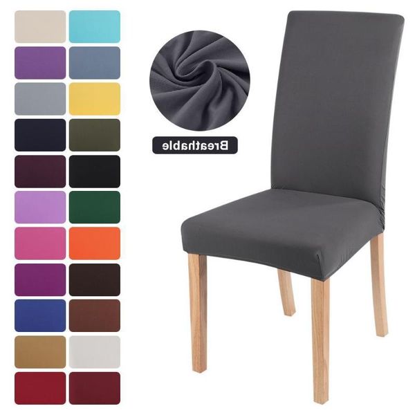 

chair covers 1pcs solid color cover spandex stretch elastic