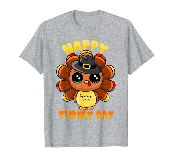 

happy turkey day thanksgiving funny family gift men women t-shirt, White;black