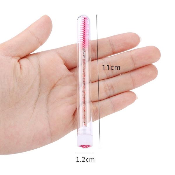 

makeup brushes for eyes cosmetics fake eyelashes brush with diamond tube disposable crystal rod lash transparent and independent eyelash bea