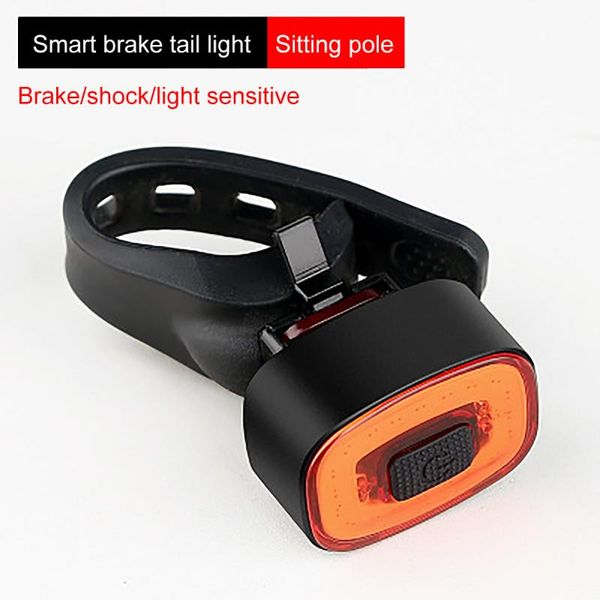 

bike tail light ultra bright led usb rechargeable auto on/off ip65 waterproof brake sensing bicycle rear lights