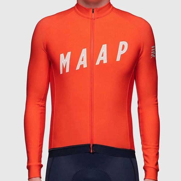 

racing sets maap men cycling jersey jacket winter warm fleece bicycle cycle long sleeve kit velveteen sweatshirt clothes, Black;blue