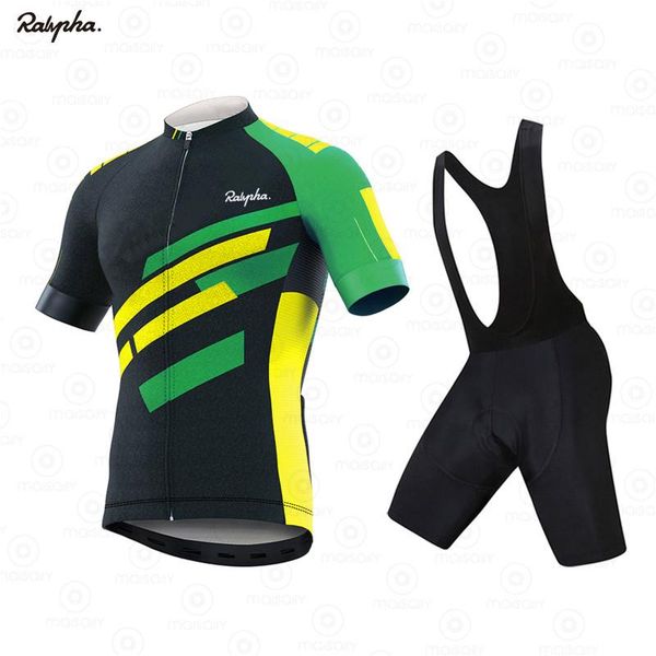 

racing sets raphaful 2021 summer cycling jersey breathable pro team bicycle mens clothing short bike suits, Black;blue
