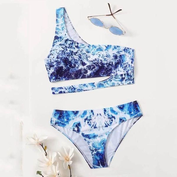 

two piece swimsuit women bikini set with cover up striped push high cut hight waist halter bandange women's swimwear, White;black