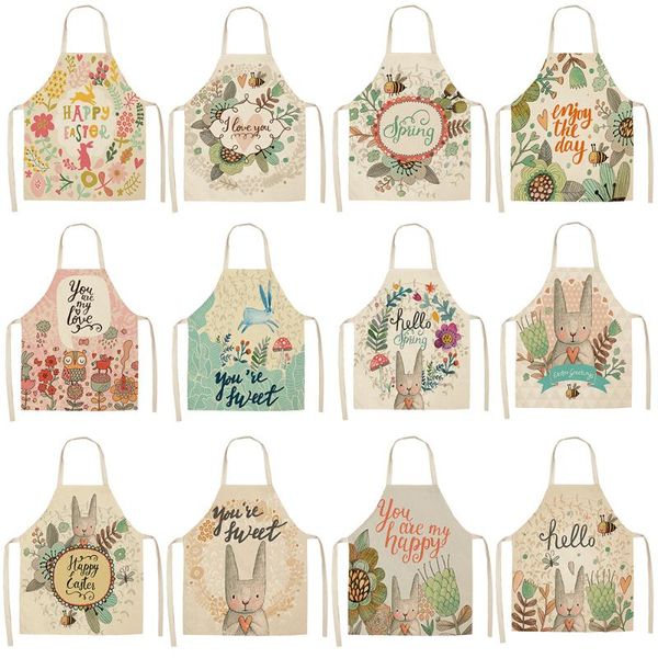 

cotton and linen apron kitchen cartoon overalls aprons