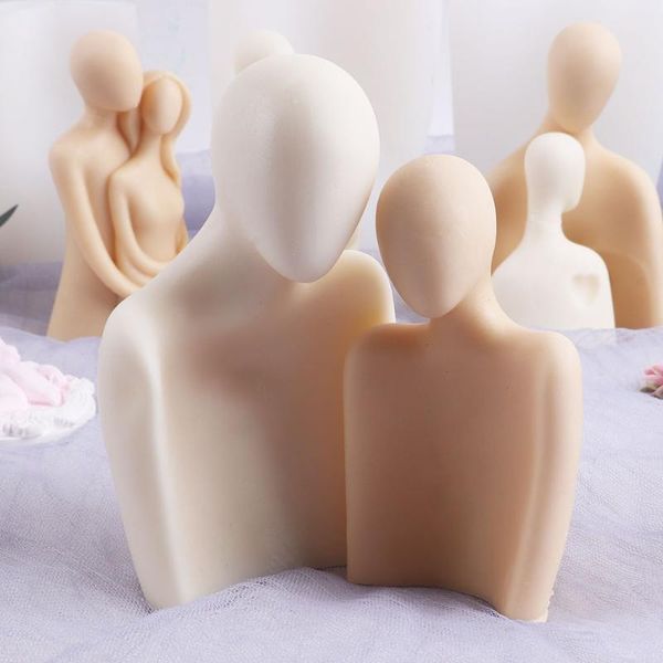 

craft tools nordic style family lovers silicone candle mold for diy aroma plaster crafts soap candles making home art decor wedding gift