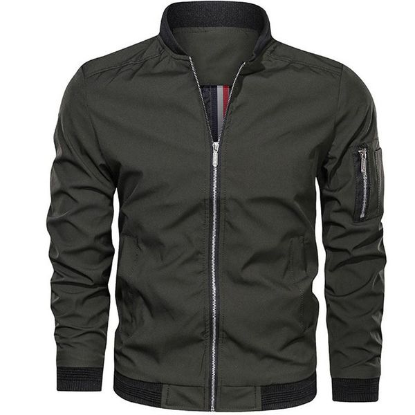

men's jackets casual jacket streetwear and bomber simple british style, Black;brown
