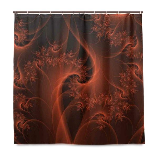 

shower curtain,digital fractal image with swirling turning moving floral lines modern graphic bath curtain closet curtain home