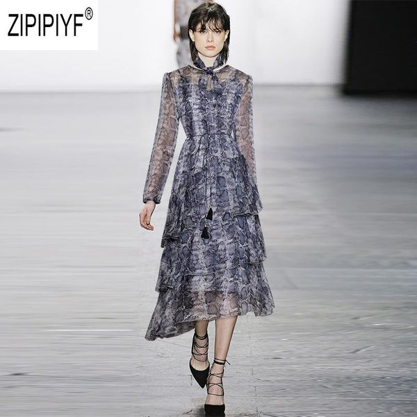 

casual dresses unique design fashion women o neck bow floral layered long irregular hem vintage vestidos z1373, Black;gray