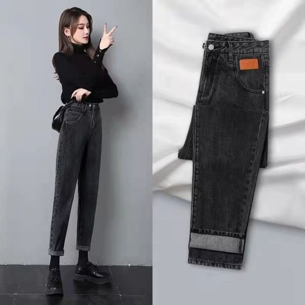 

spring fashion high waist thin loose tube radish pants, Blue