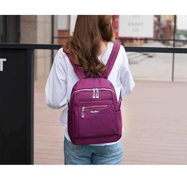 

backpack v0019 - leisure multi-function trend solid color large capacity
