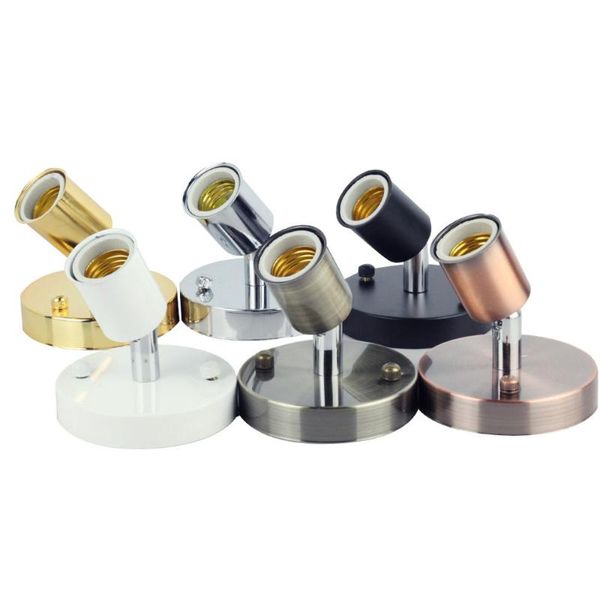 

ceiling lights base 180 degree steering six colors flexible lamp iron e27 light socket antique metal holder