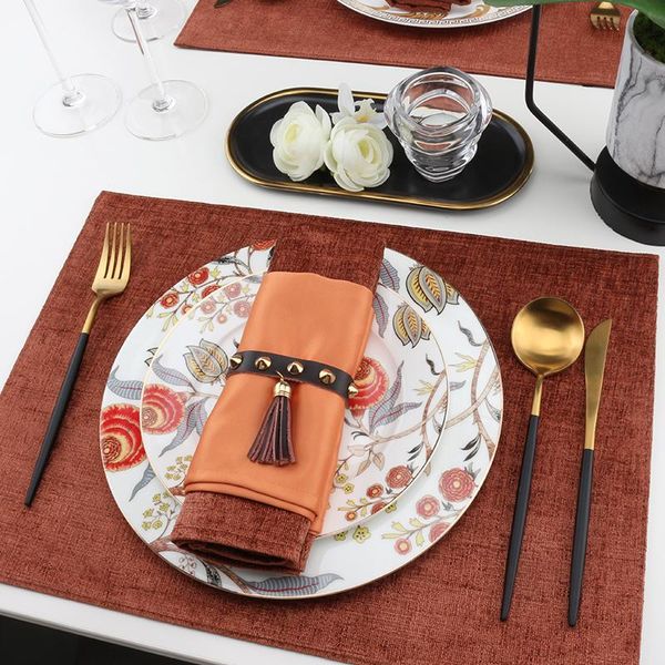 

table runner individual placemat yarn-dyed jacquard heat resistant non-slip mat