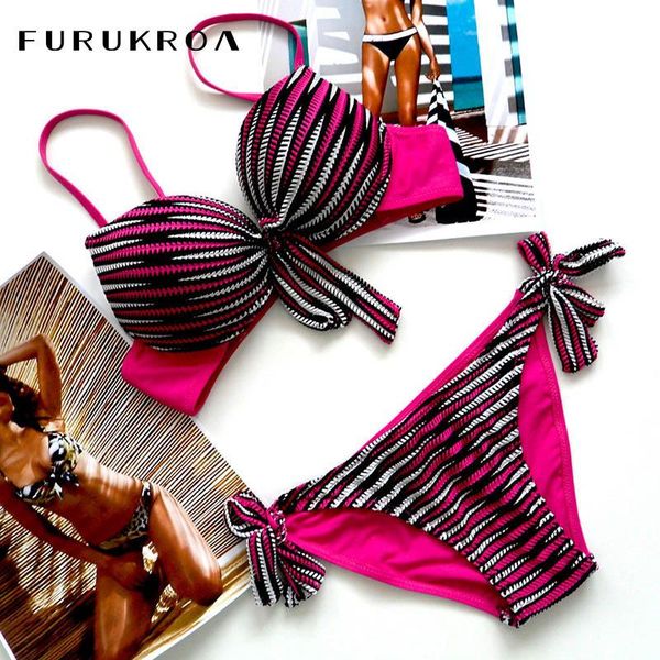 

one-piece suits 2021 two-piece striped swimsuit high elasticity bikini sets summer beach ladies swimsuits girls sun bathing x211b