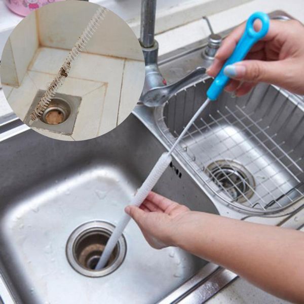 Outro banho de banheiro suprimentos estendidos esgoto limpeza escova tubulação ferramentas de dragagem do banheiro dreno de cozinha lavatório de cozinha limpador drenagem de remoção de cabelo