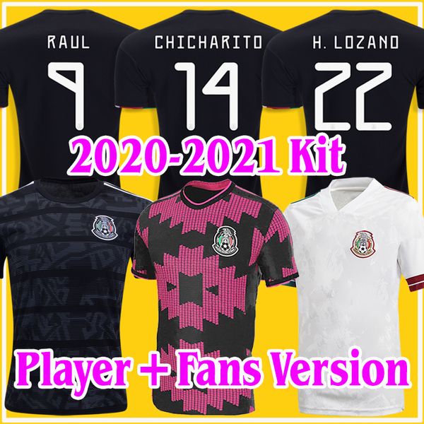 

2021 mexico h.lozano dos santos soccer jerseys h. herrera 20 21 chicharito man sports a. guardado football shirts, Black;yellow