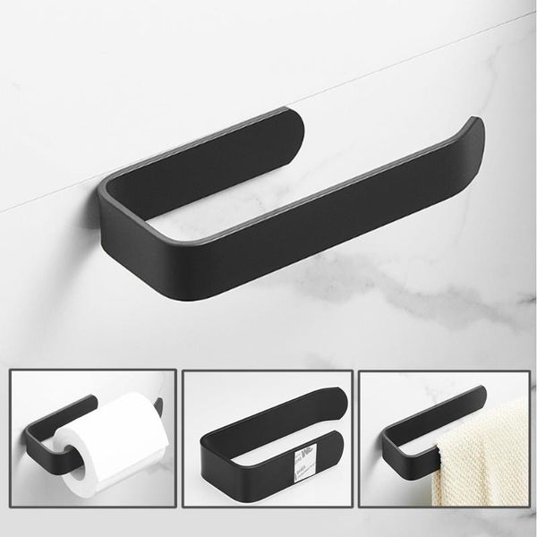 

toilet paper holders holder tissue roll rack hanger matte black bathroom accessories 304 stainless steel wall mount wc