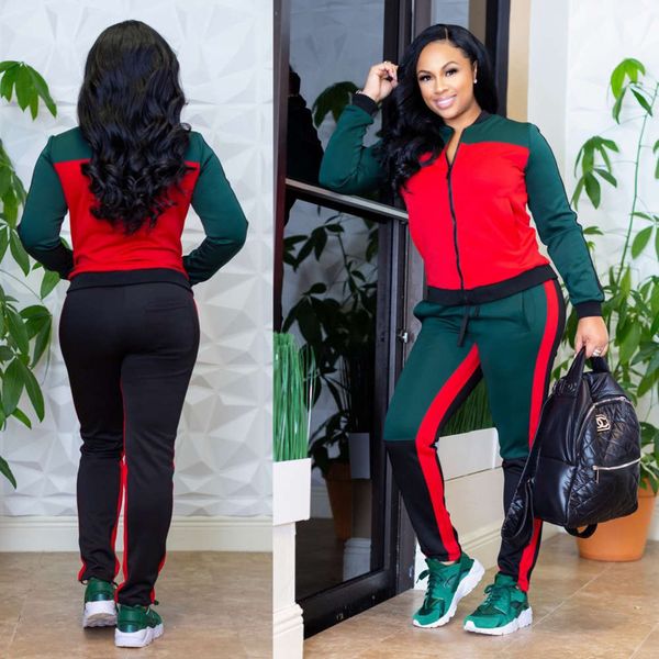 

2021 new fashion winter fashion leisure tight leg sports suit two piece set, Black