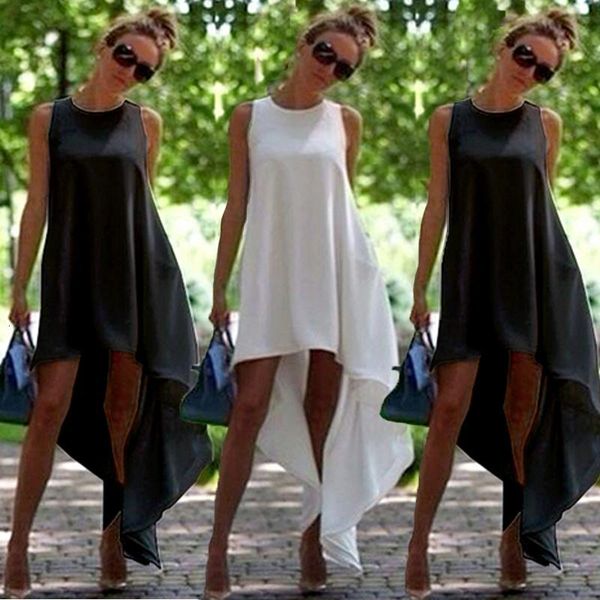 

casual dresses women summer boho long maxi dress evening party beach sundress costume size s-xl p5qn, Black;gray