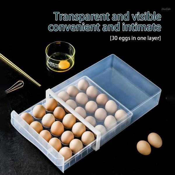 

storage bottles & jars refrigerator egg fresh box transparent holder multi-layer fridge organizers case home kitchen tools