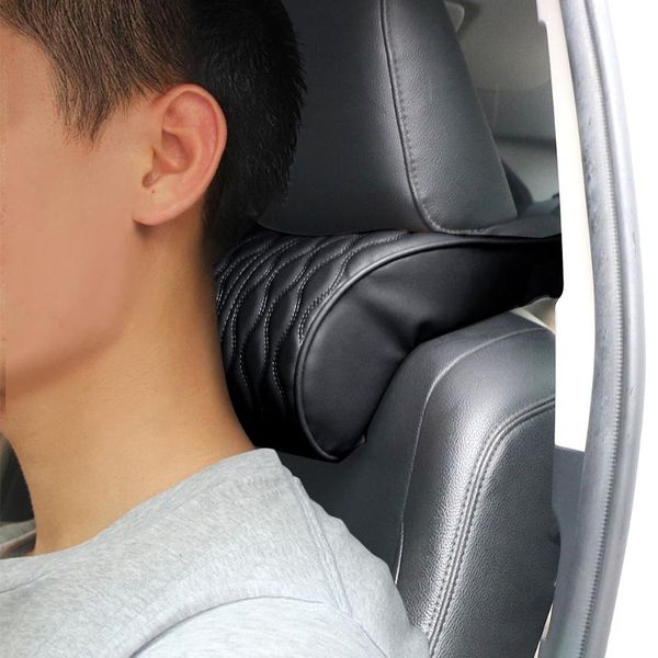 

seat cushions relieve pain auto neck rest headrest cushion pillow memory foam car leather embroidered lumbar