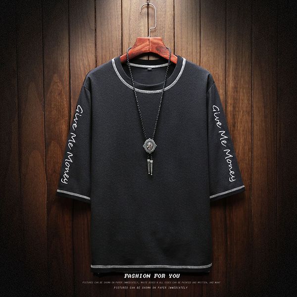 

men's t-shirts funny printed give me money print streetwear tshirt t shirt hip hop t-shirt men summer e86t, White;black