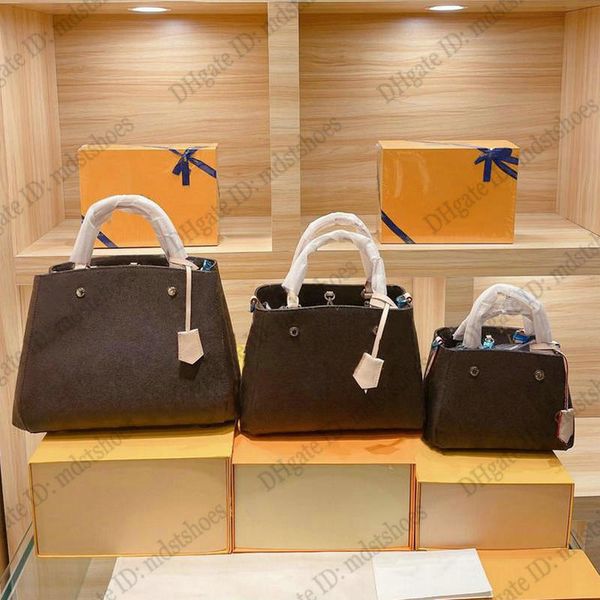 

montaigness bb mm mini micro nano bag women designer handle bags brown monograms key bell canvas leather cross body m41055