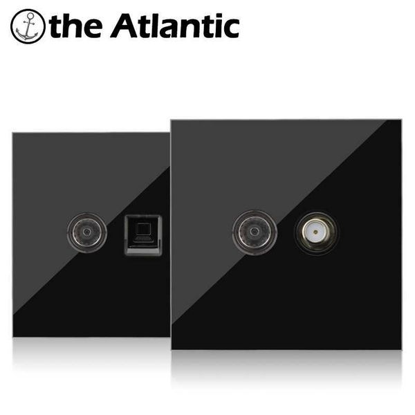 

rj45 computer cat5e satellite antenna tv signal television telephone cat3 socket data jack black glass frame