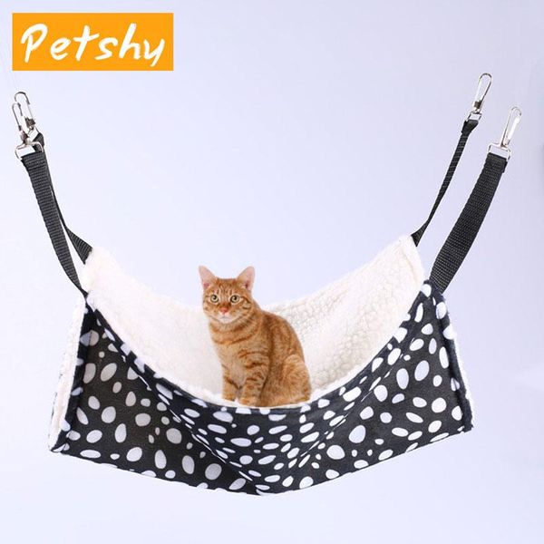 

cat beds & furniture petshy 6colors warm hanging bed mat soft hammock winter pet kitten cage cover cushion comfortable