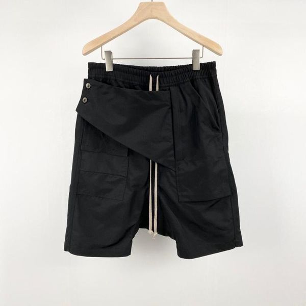 

men's shorts men drape tab baggy low crotch, White;black