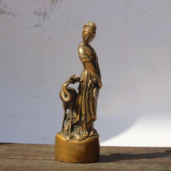 

decorative objects & figurines home christmas decorations gifts,antique collection old chinese beautiful fairy sculpture/ women metal statue