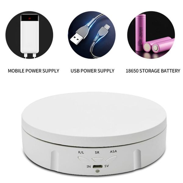 

hooks & rails charging automatic turntable live jewelry electric rotating table 360 degree rotate panoramic display