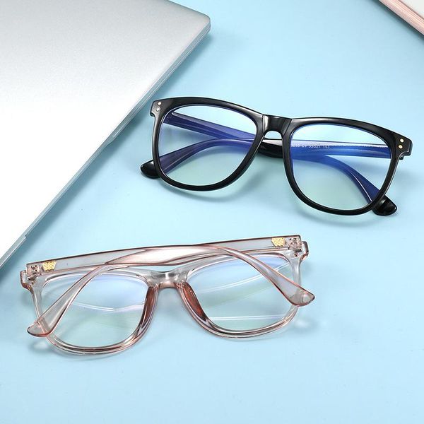 

fashion sunglasses frames 2021 women eyeglasses anti-blue light spuare plastic optics glasses classic men computer myopia eye frame, Black