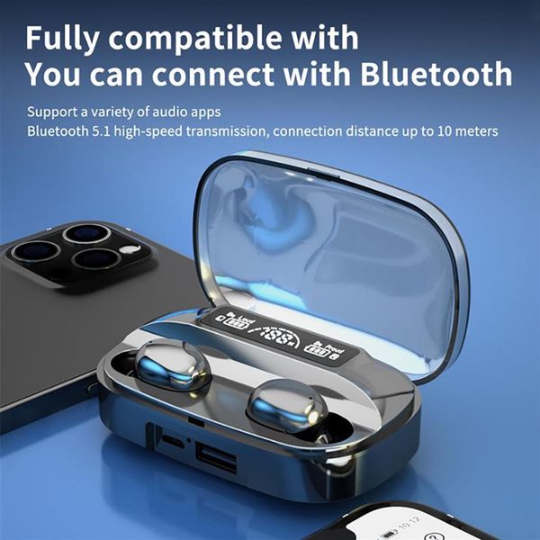 T16 Kopfhörer Echte Drahtlose TWS Kopfhörer Bluetooth 5,1 Ohrhörer Für In Ear Buds Telefon Mobile Blutooth Hände474q312L