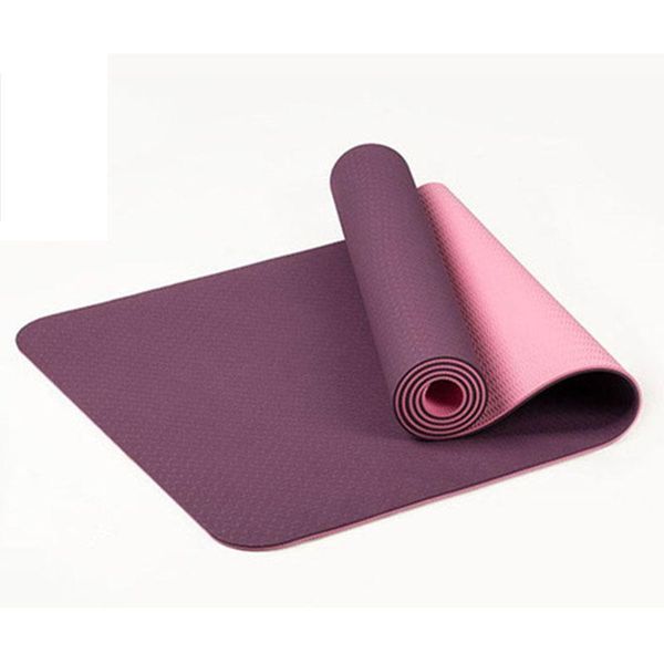 

6mm tpe two-color non-slip yoga mat sports 183x61cm gym home fitness tasteless mats