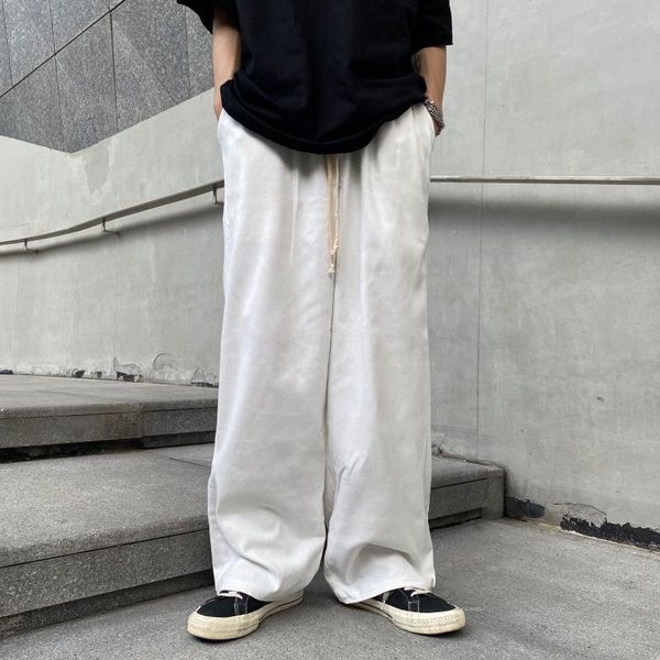 

women's pants & capris wide leg for summer high street white straight casual, Black;white