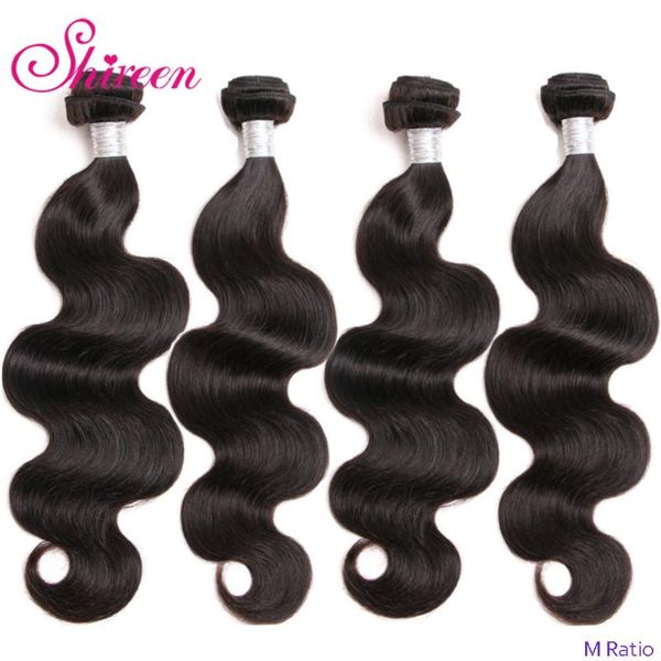 

human hair bulks shireen body wave brazilian weave bundles natural color 100% 1/3/4 bundle 8"-26" remy extension, Black