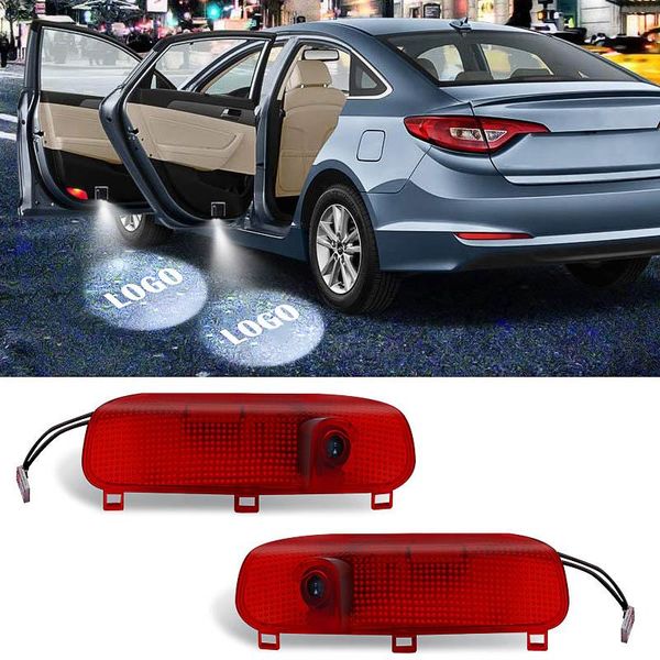 

interior&external lights 2pcs car door led welcome light laser projector logo shadow wireless courtesy lamp for accessories