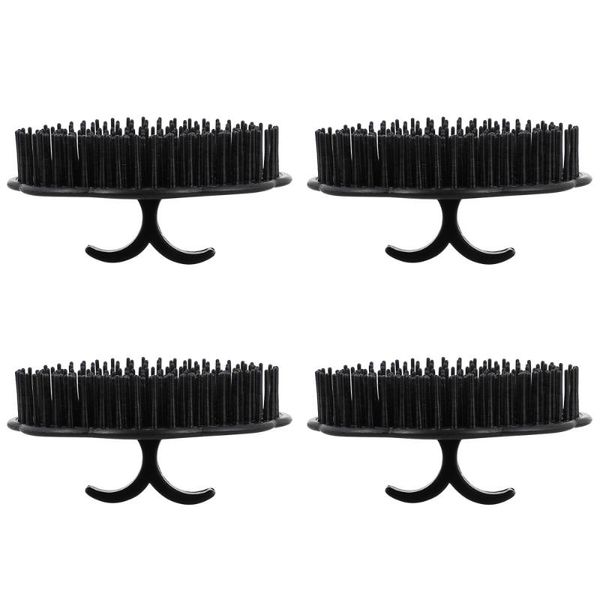 

frcolor 4pcs scalp brush shampoo cleaning shower comb (black) hair brushes, Silver