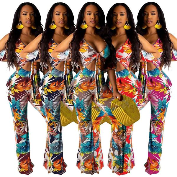 

star model 2021 new fashion digital printing jumpsuit, Black;pink